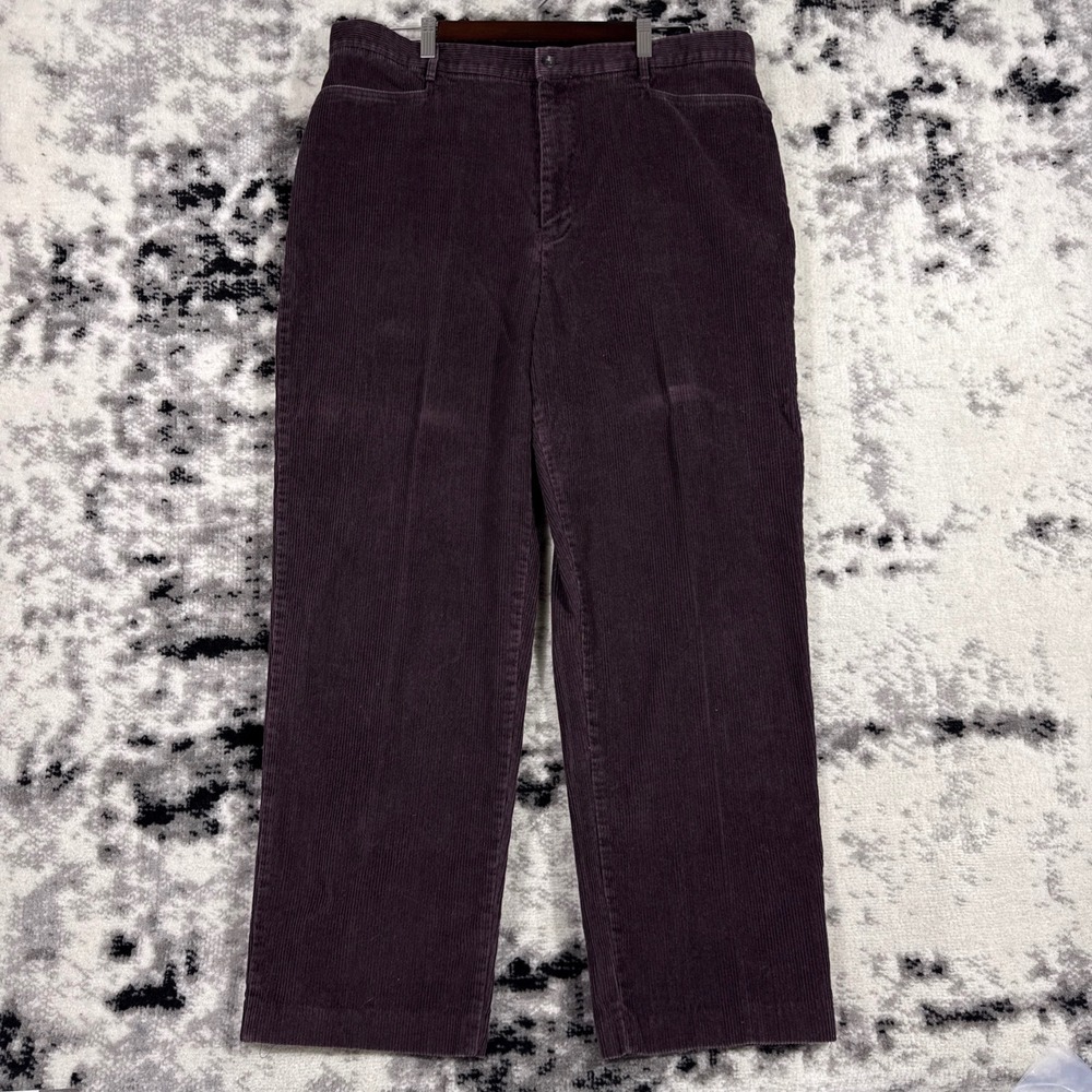VTG J Crew Corduroy Pants Mens Size 40 Dark Muted Purple Straight Old Money
